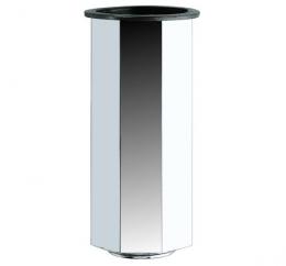 OCTAGONAL STAINLESS STEEL VASE WITH BASE